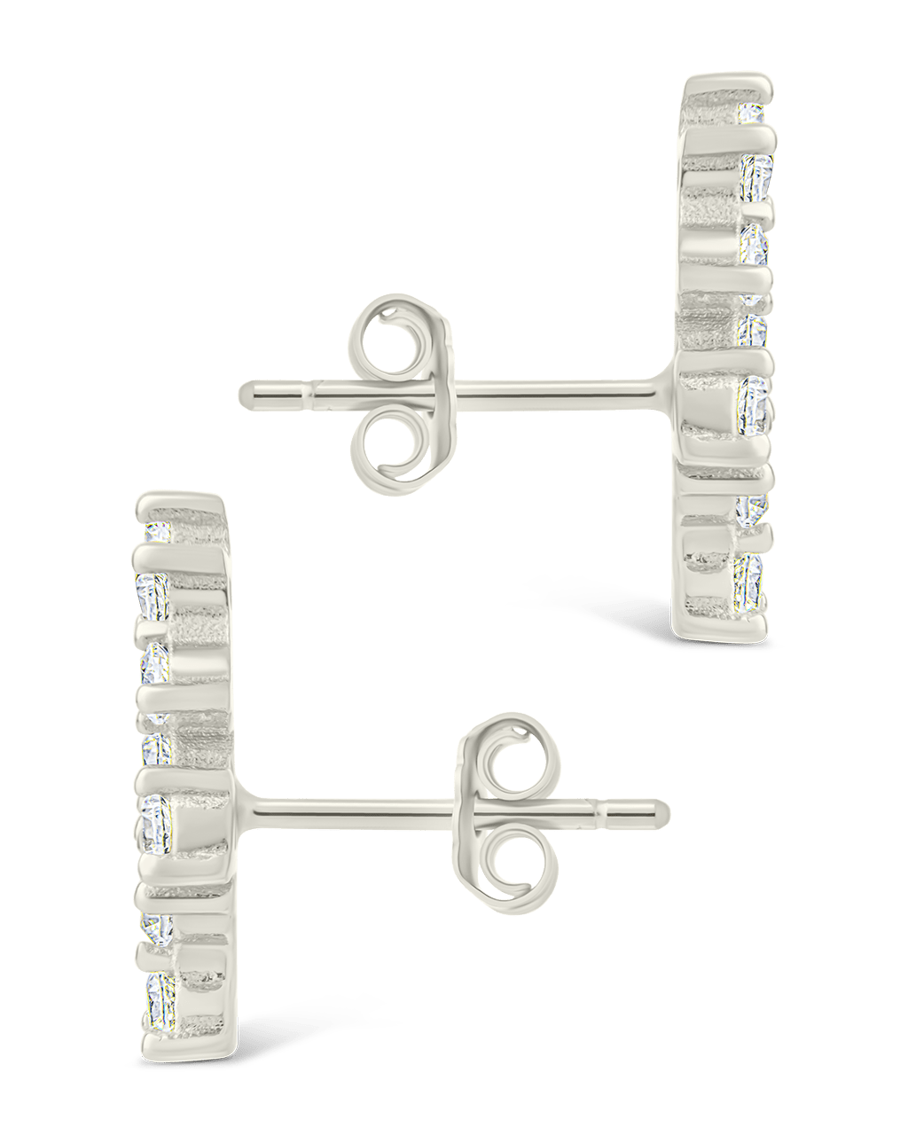 Sterling Silver Round Cut Cluster CZ Crawlers - Sterling Forever