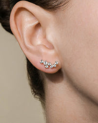Sterling Silver Round Cut Cluster CZ Crawlers - Sterling Forever
