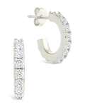 Sterling Silver Eleri CZ Tube Hoops - Sterling Forever