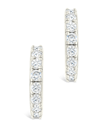 Sterling Silver Eleri CZ Tube Hoops - Sterling Forever
