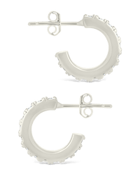 Sterling Silver Eleri CZ Tube Hoops - Sterling Forever
