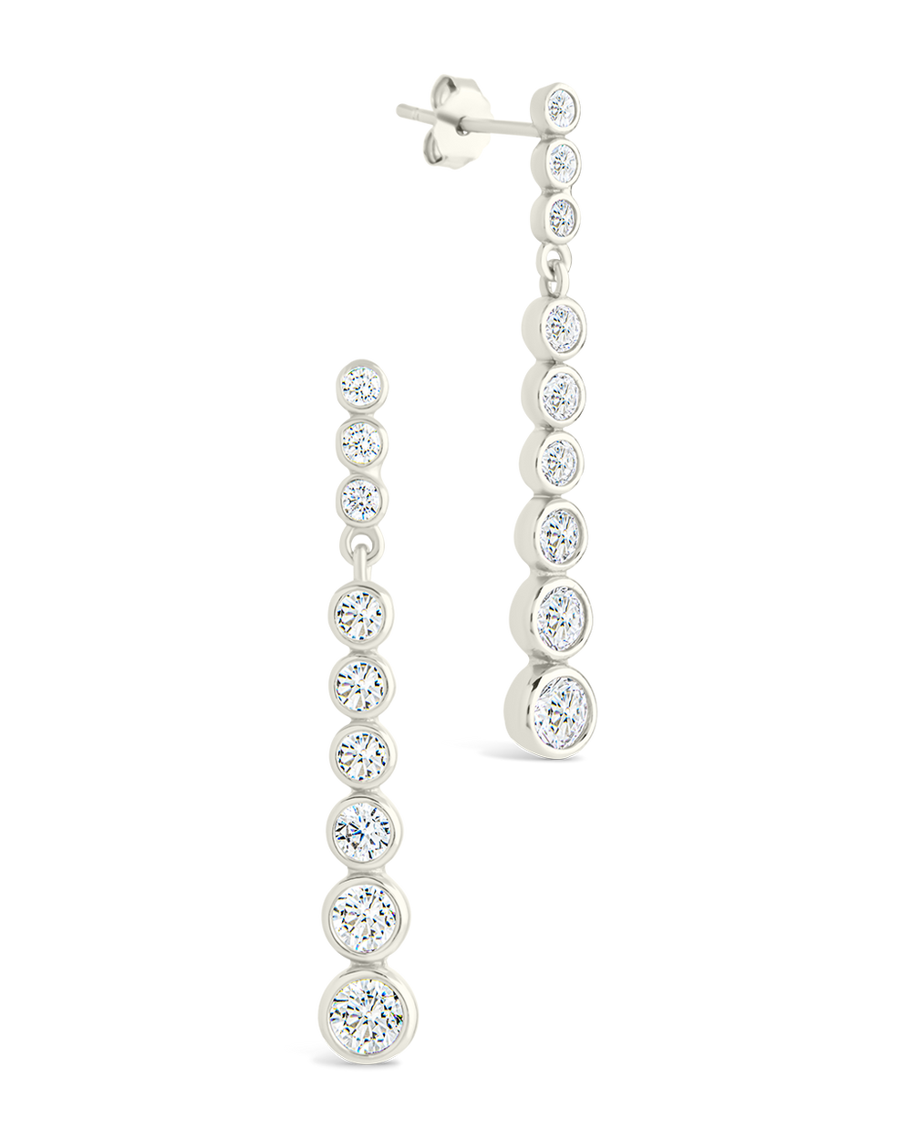 Sterling Silver Ianthe Brilliant Cut CZ Dangle Earrings