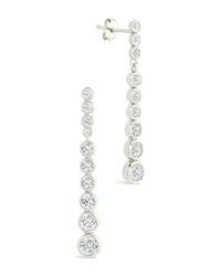 Sterling Silver Ianthe Brilliant Cut CZ Dangle Earrings - Sterling Forever