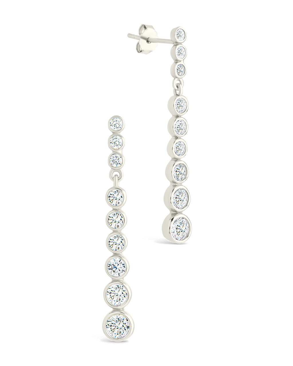 Sterling Silver Ianthe Brilliant Cut CZ Dangle Earrings - Sterling Forever