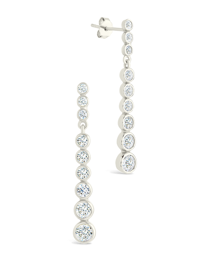Sterling Silver Ianthe Brilliant Cut CZ Dangle Earrings