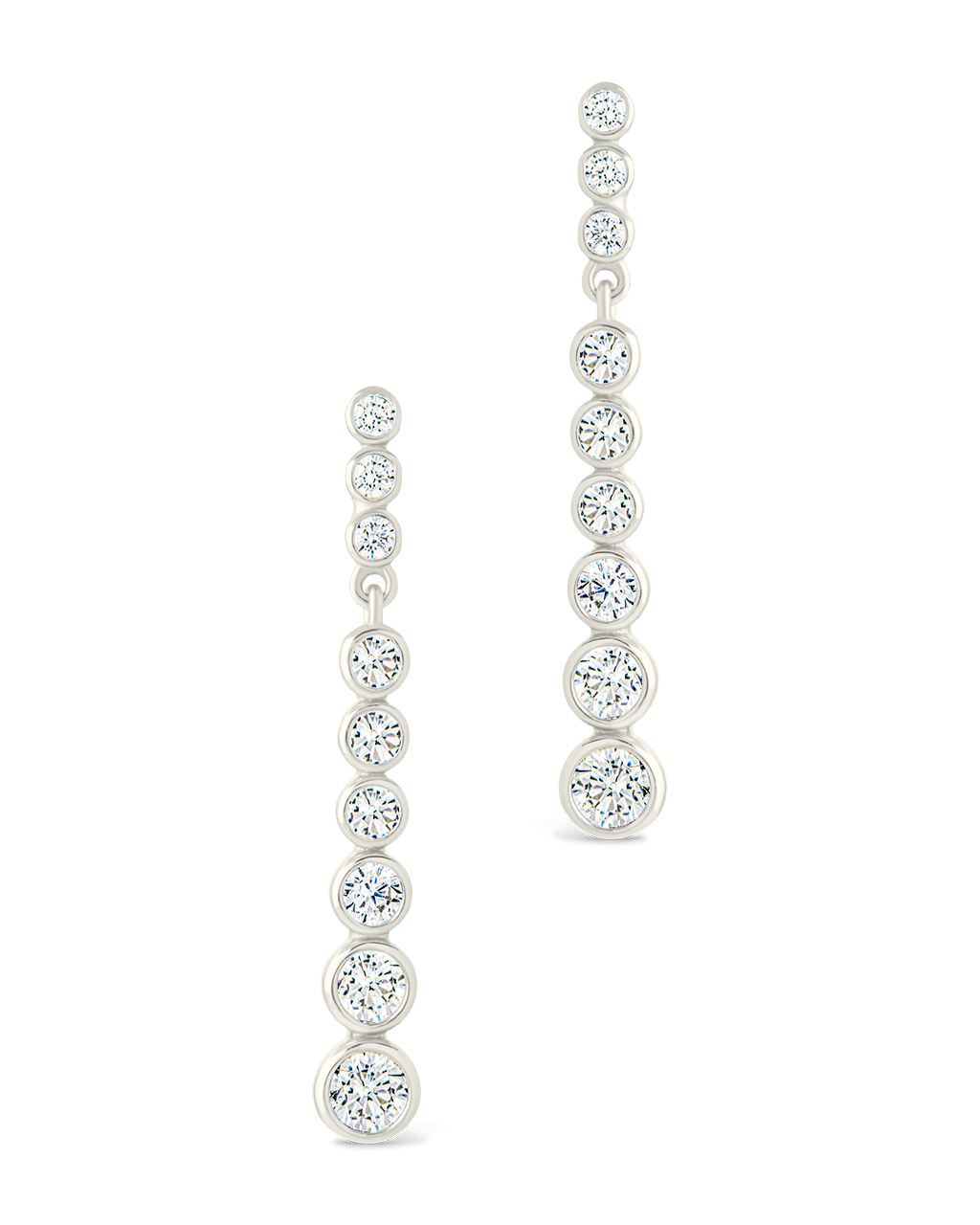 Sterling Silver Ianthe Brilliant Cut CZ Dangle Earrings - Sterling Forever