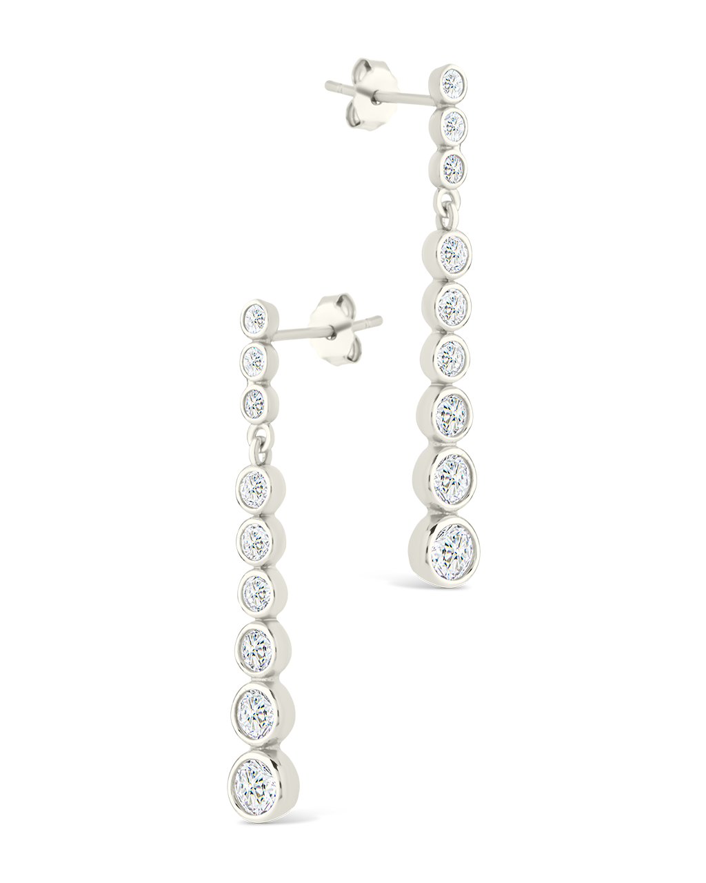 Sterling Silver Ianthe Brilliant Cut CZ Dangle Earrings