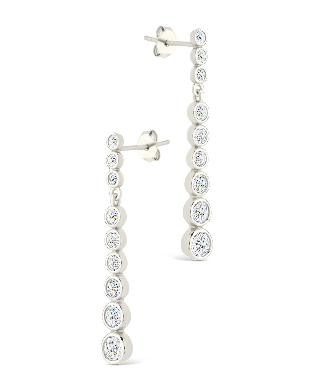 Sterling Silver Ianthe Brilliant Cut CZ Dangle Earrings - Sterling Forever