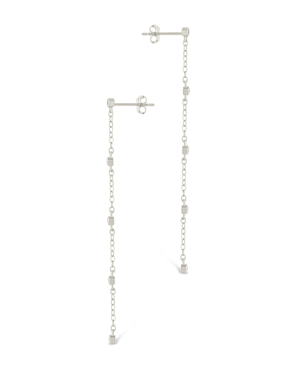 Sterling Silver Evanthe Brilliant Cut CZ Dangle Earrings