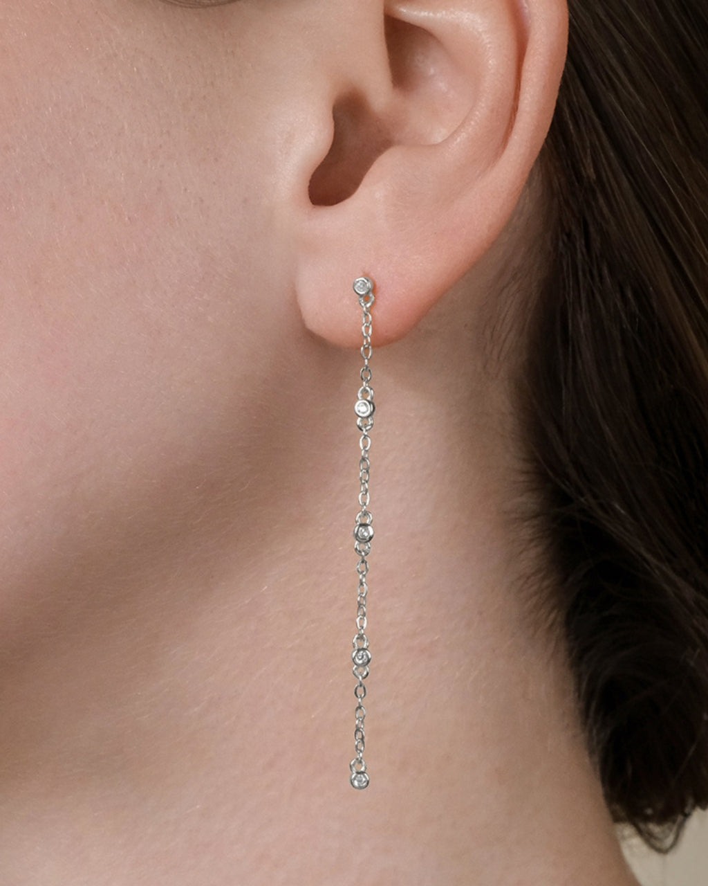 Sterling Silver Evanthe Brilliant Cut CZ Dangle Earrings