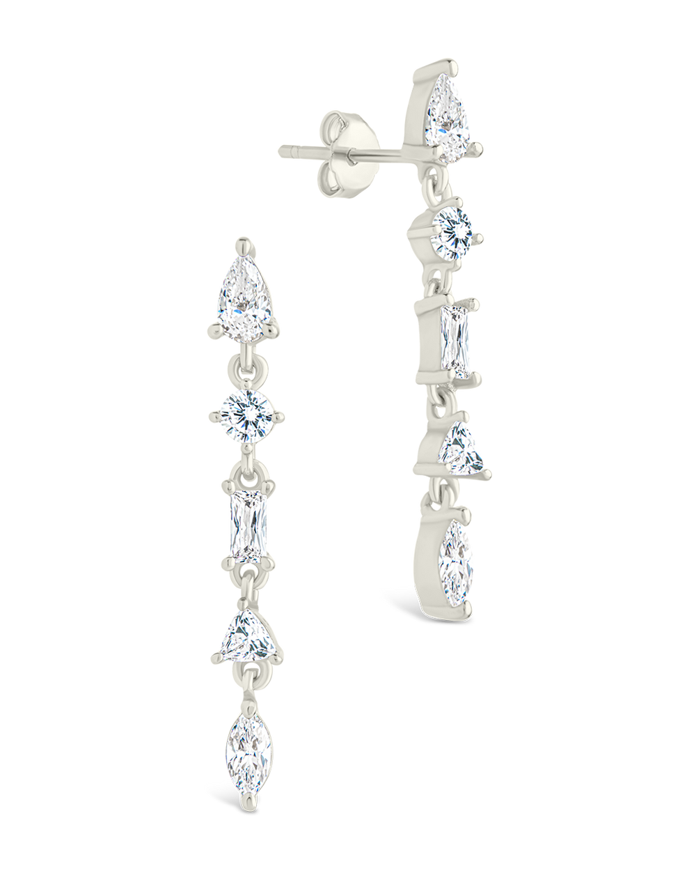 Sterling Silver Jacinda CZ Dangle Earrings