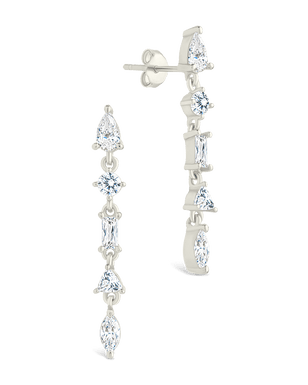 Sterling Silver Jacinda CZ Dangle Earrings