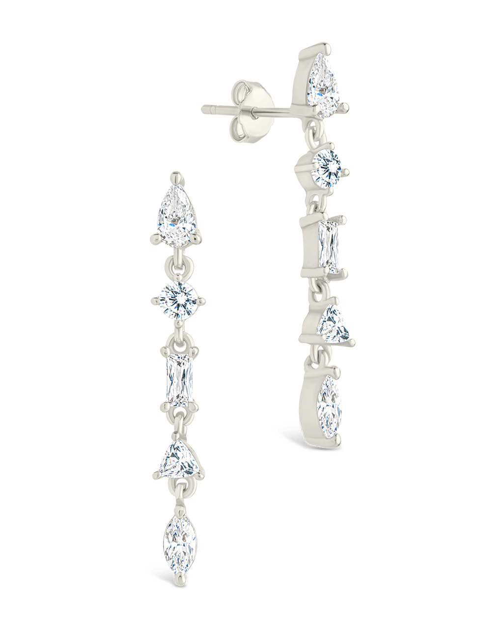 Sterling Silver Jacinda CZ Dangle Earrings - Sterling Forever