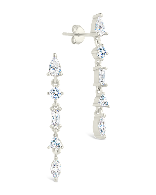 Sterling Silver Jacinda CZ Dangle Earrings