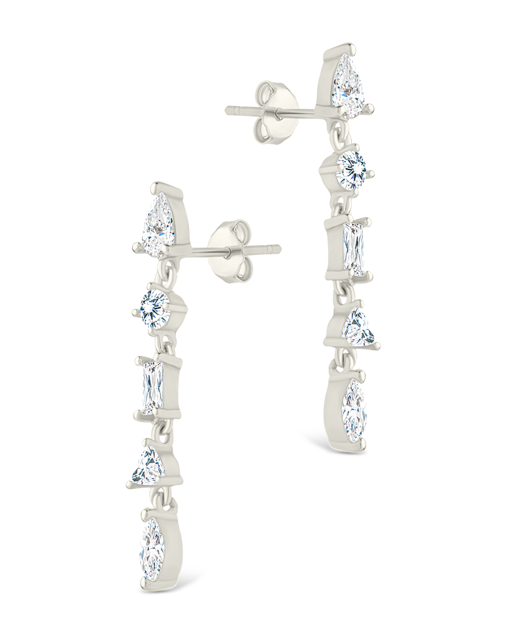 Sterling Silver Jacinda CZ Dangle Earrings