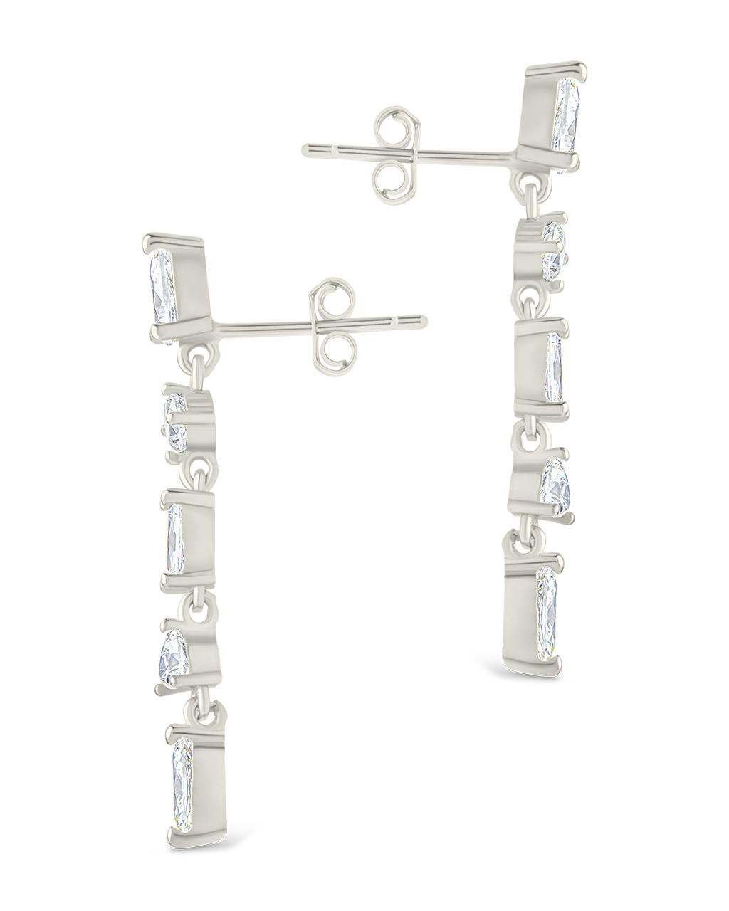 Sterling Silver Jacinda CZ Dangle Earrings