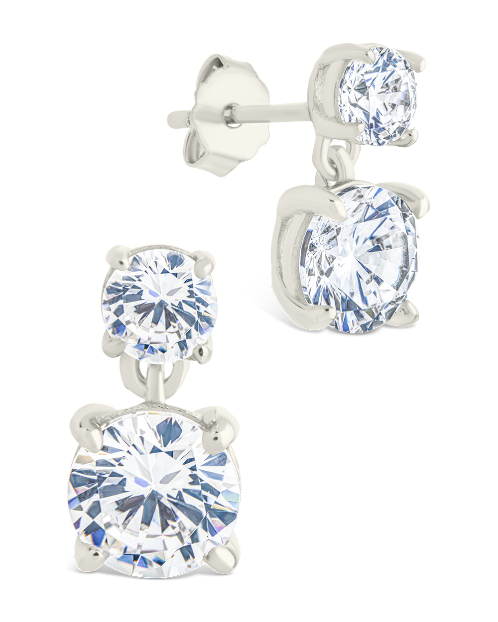 Sterling Silver Galatea Brilliant Cut CZ Studs