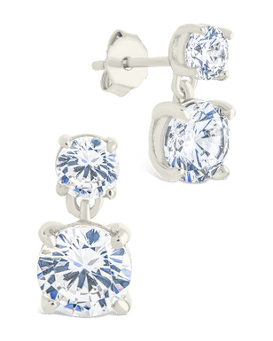 Sterling Silver Galatea Brilliant Cut CZ Studs