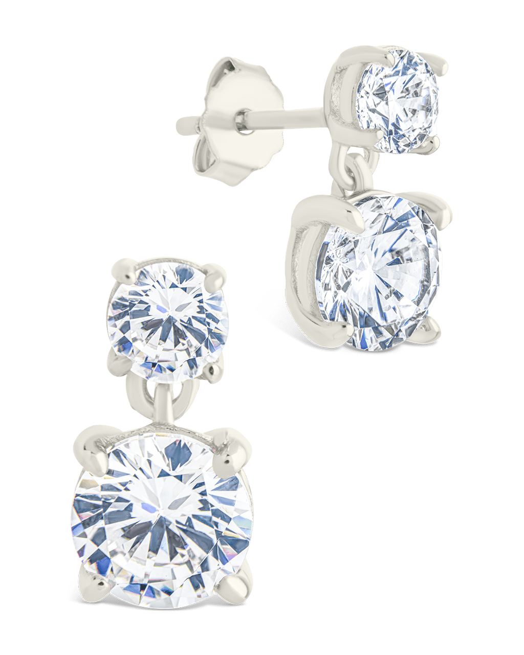 Sterling Silver Galatea Brilliant Cut CZ Studs - Sterling Forever