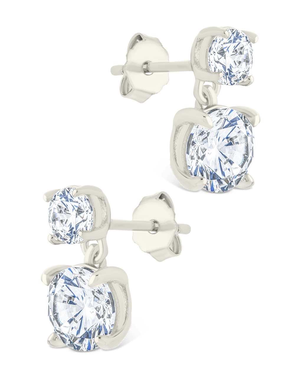 Sterling Silver Galatea Brilliant Cut CZ Studs - Sterling Forever