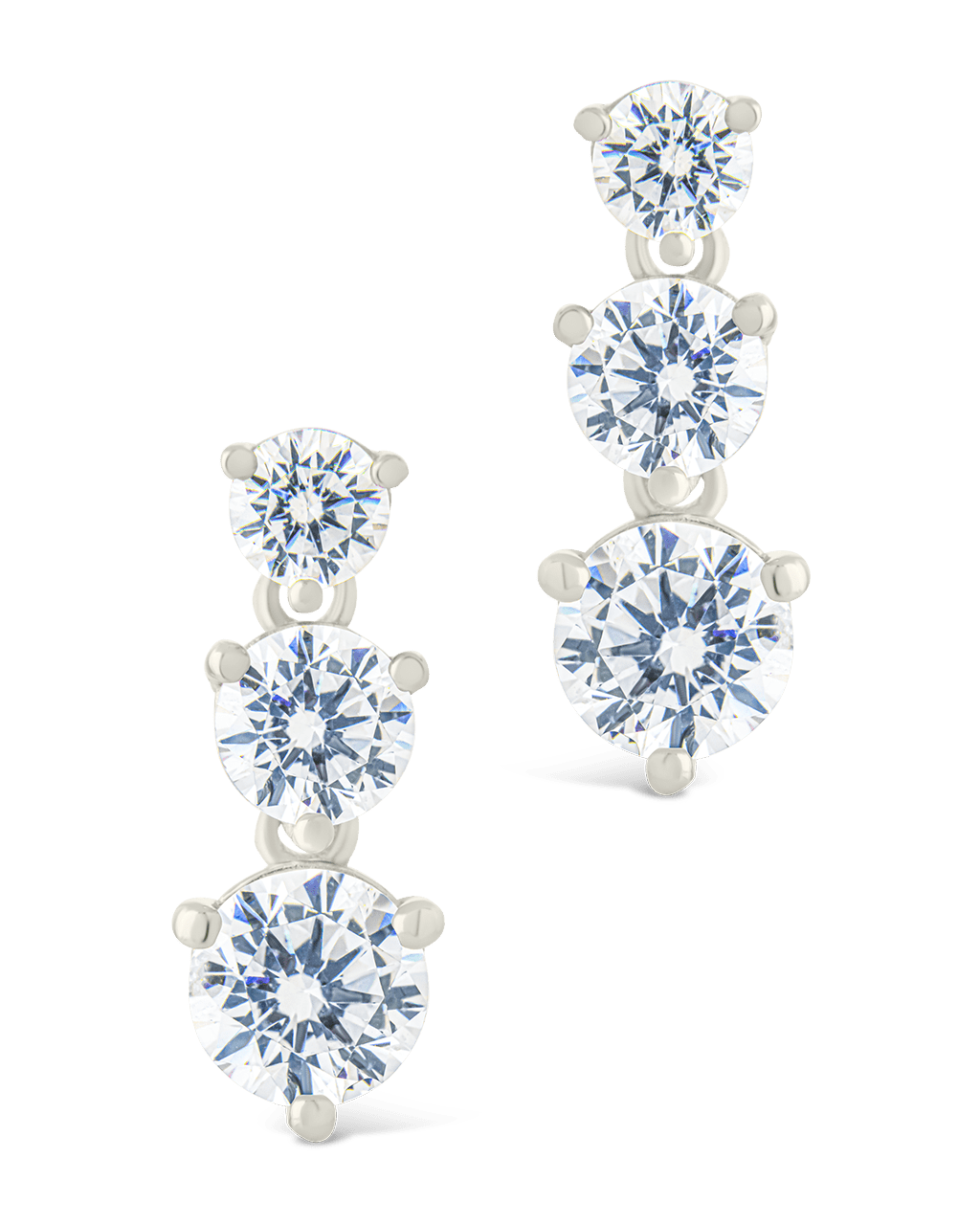 Sterling Silver Opaline Brilliant Cut CZ Studs - Sterling Forever