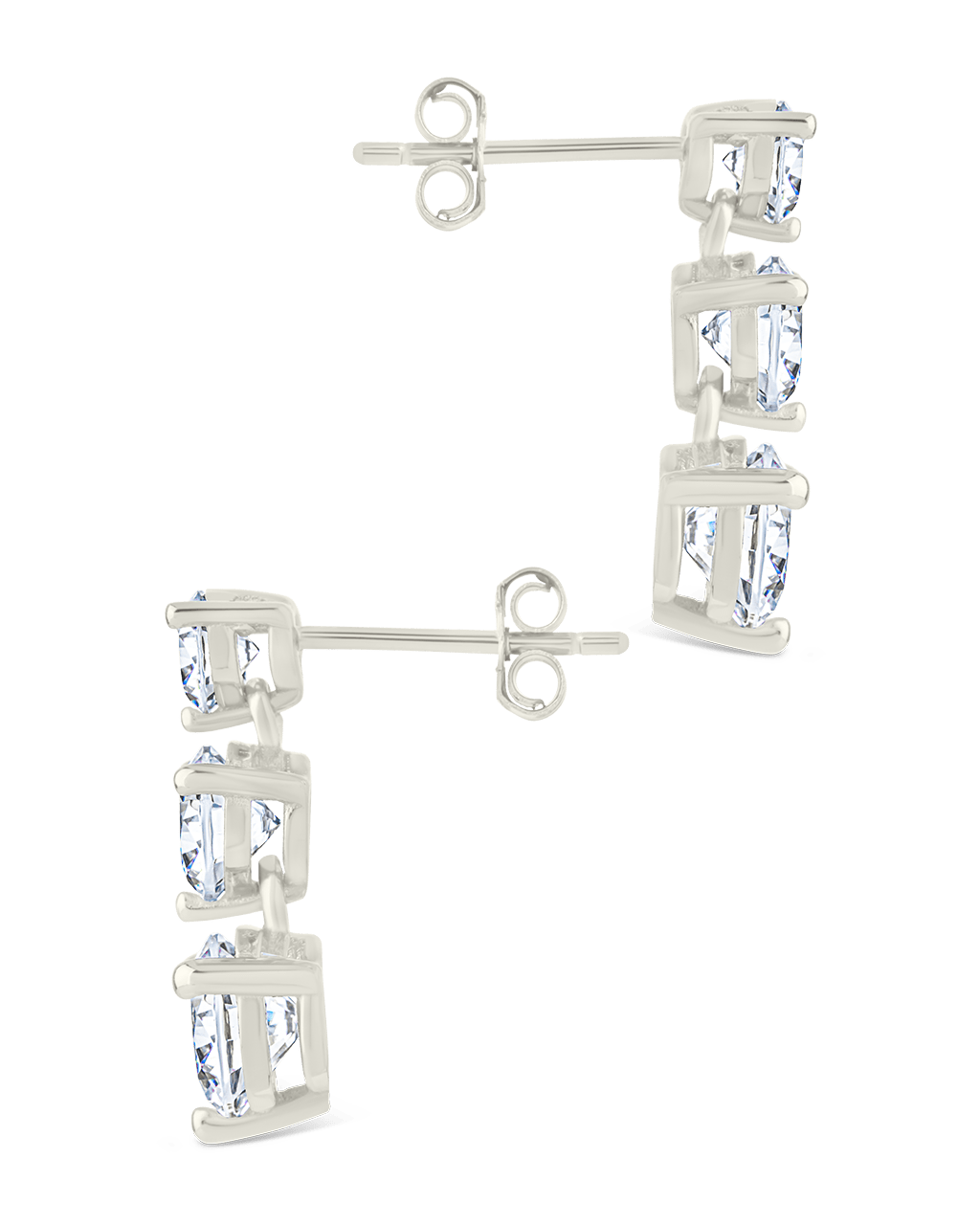 Sterling Silver Opaline Brilliant Cut CZ Studs - Sterling Forever