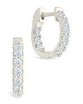 Sterling Silver Constance CZ Studded Statement Hoops - Sterling Forever