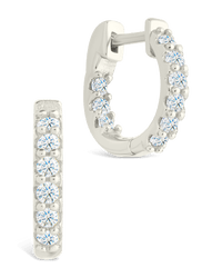 Sterling Silver Constance CZ Studded Statement Hoops - Sterling Forever