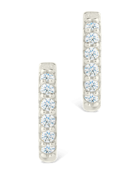 Sterling Silver Constance CZ Studded Statement Hoops - Sterling Forever