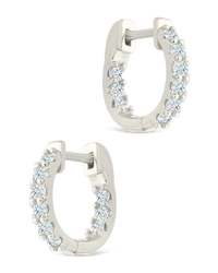 Sterling Silver Constance CZ Studded Statement Hoops - Sterling Forever