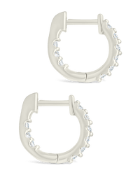 Sterling Silver Constance CZ Studded Statement Hoops - Sterling Forever