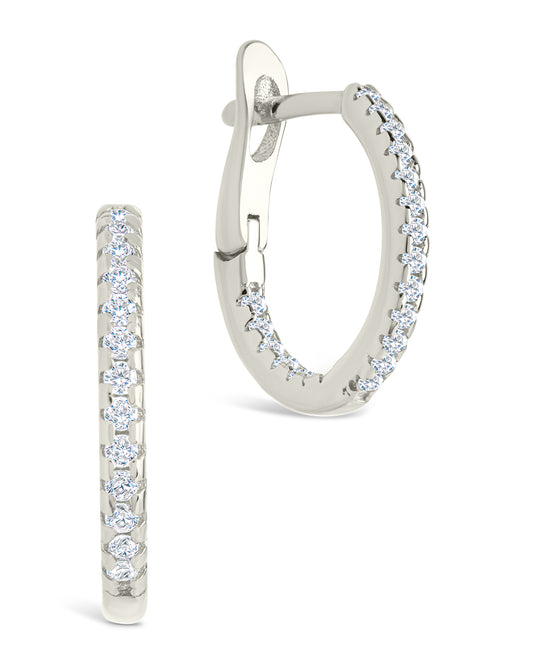 Sterling Silver Lilia CZ Infinity Hoops