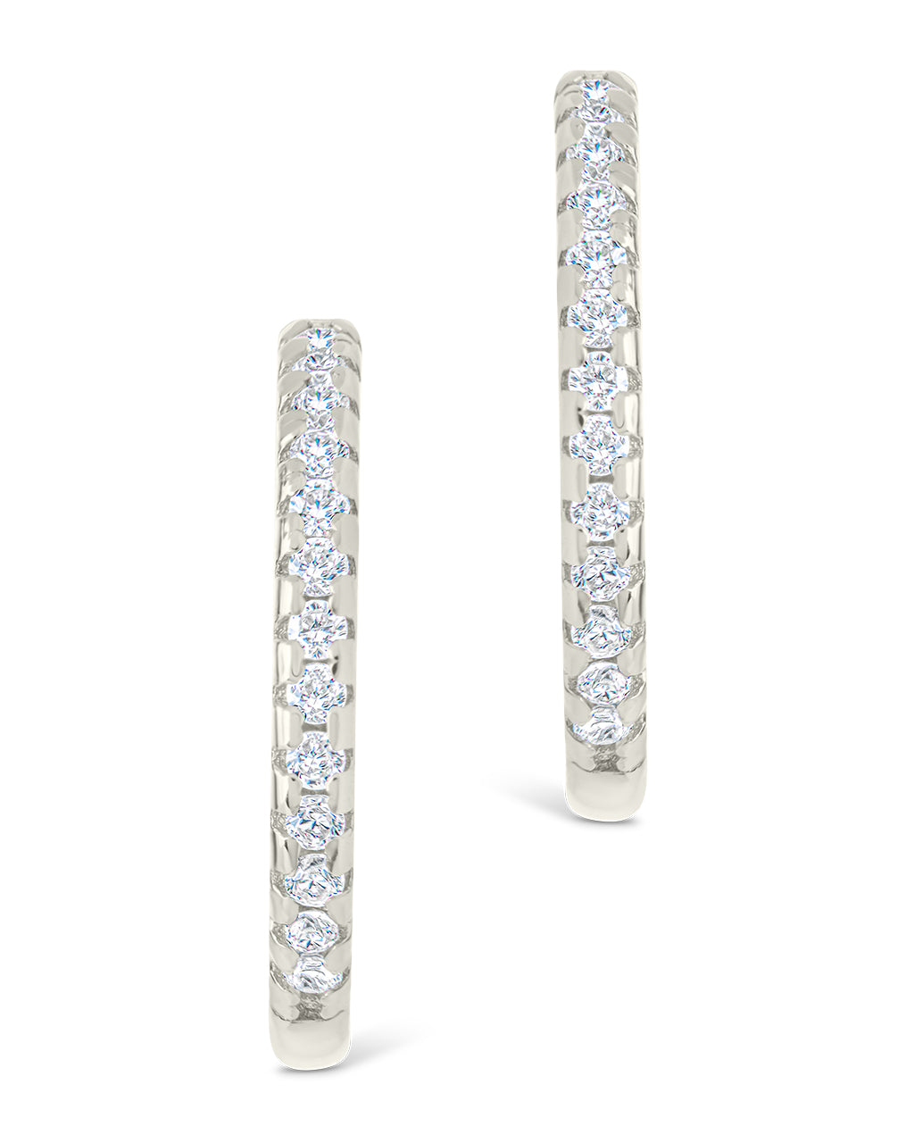 Sterling Silver Lilia CZ Infinity Hoops