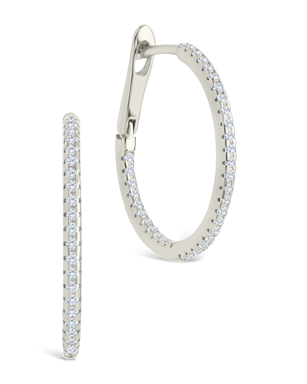 Sterling Silver Lilia CZ Infinity Hoops
