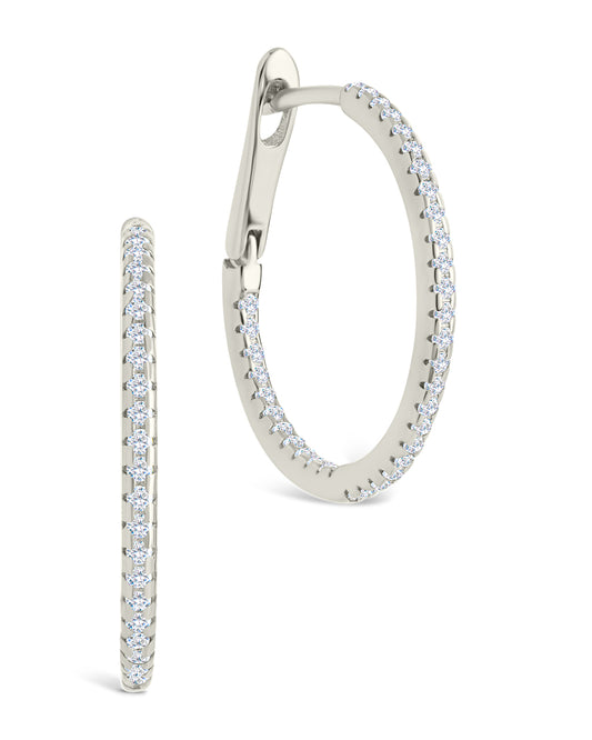 Sterling Silver Lilia CZ Infinity Hoops