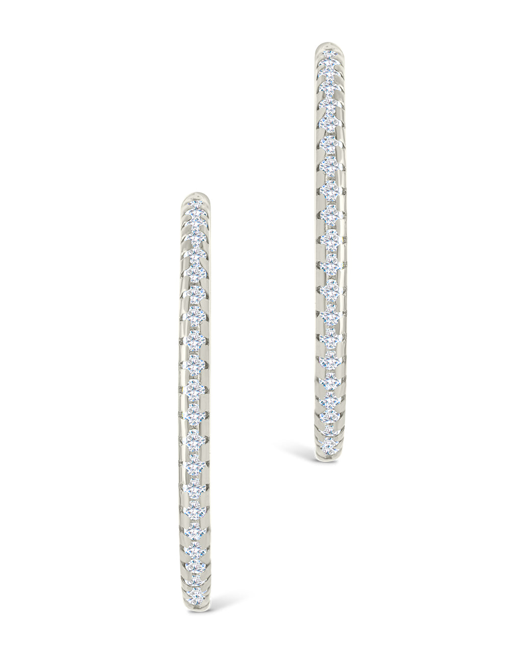 Sterling Silver Lilia CZ Infinity Hoops