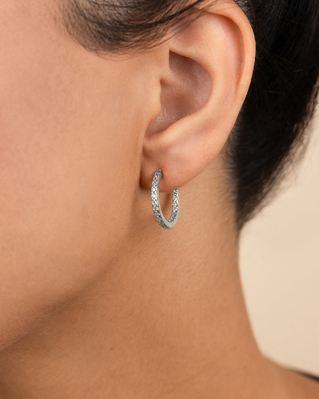 Sterling Silver Lilia CZ Infinity Hoops