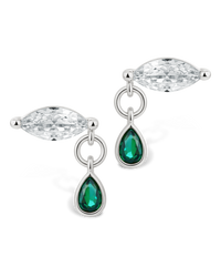 Elaine Emerald Teardrop Dangles