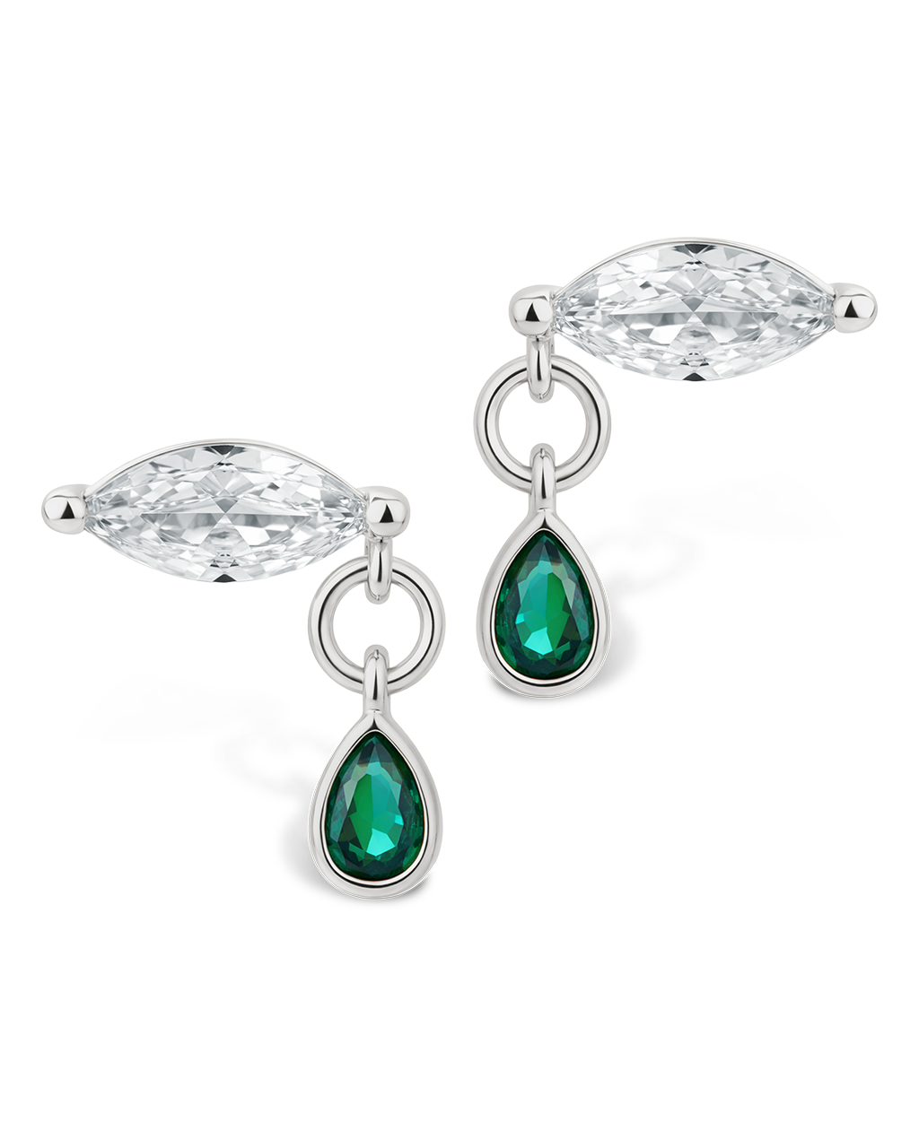 Elaine Emerald Teardrop Dangles