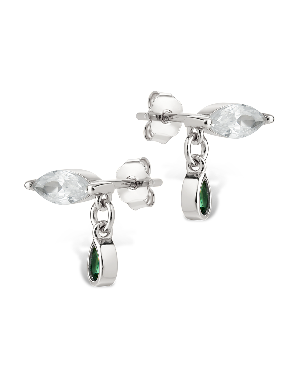 Elaine Emerald Teardrop Dangles
