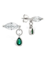 Elaine Emerald Teardrop Dangles
