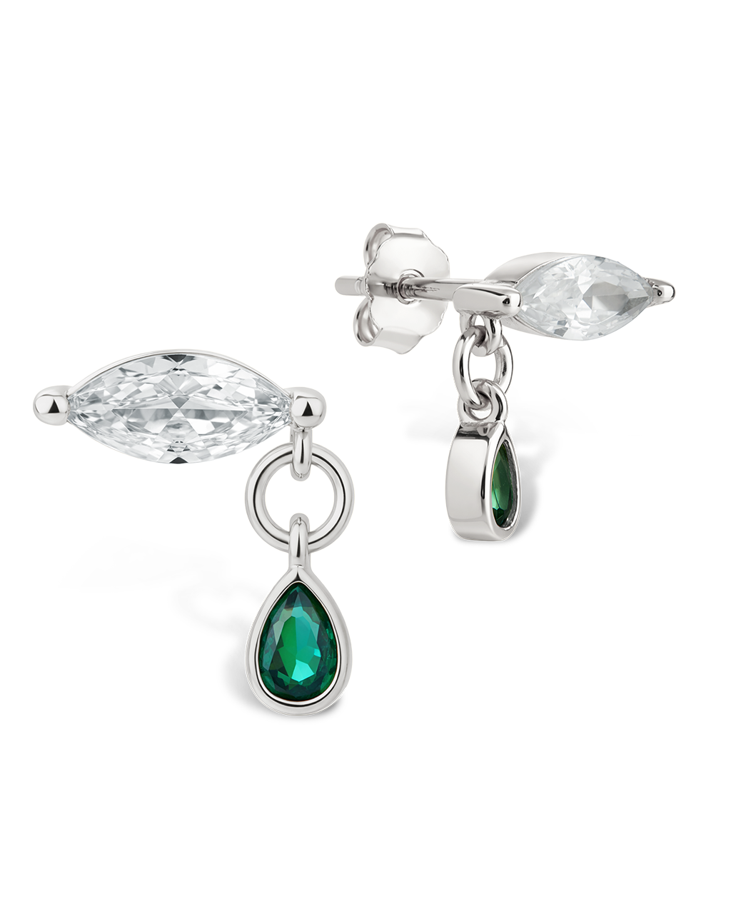 Elaine Emerald Teardrop Dangles