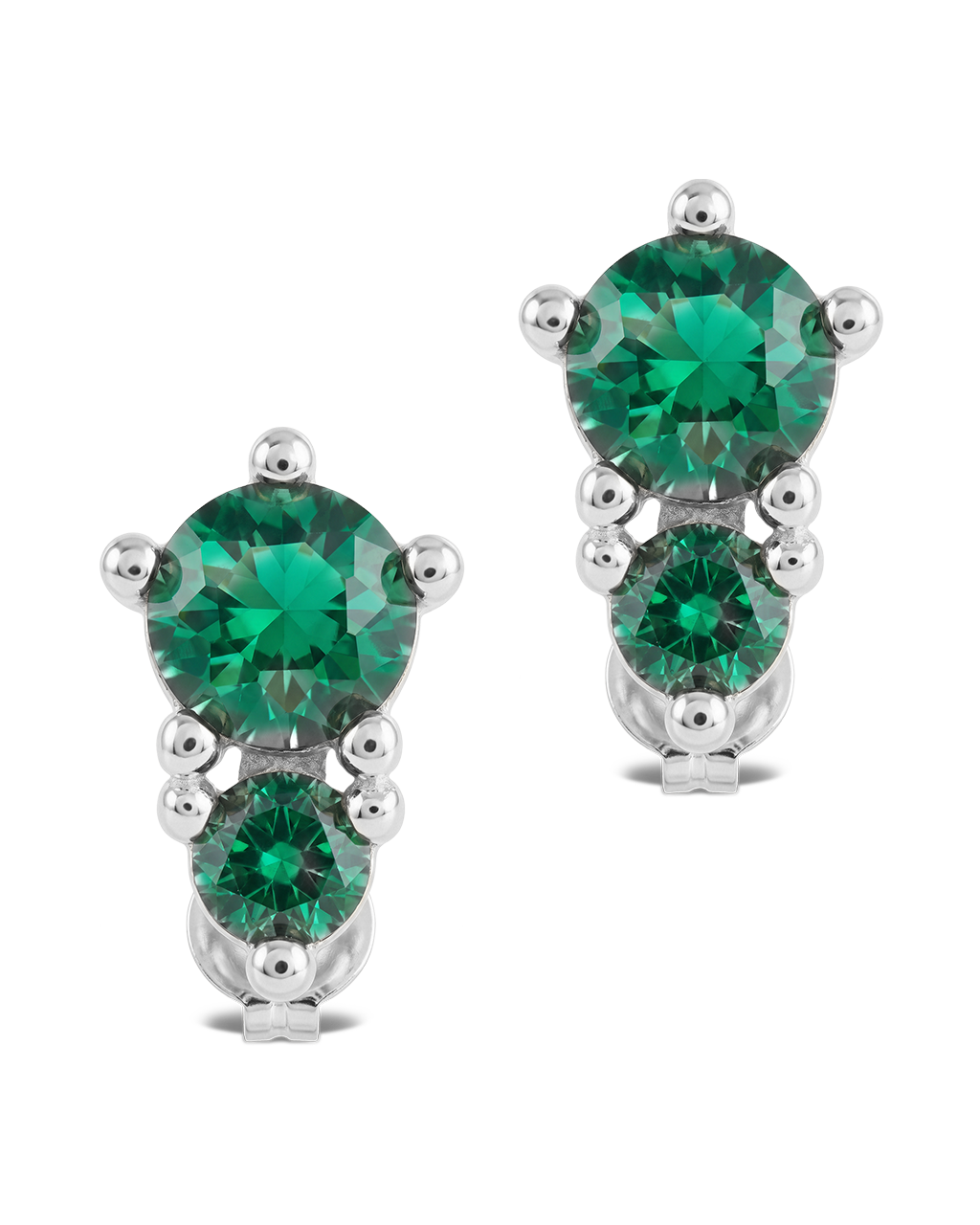 Sienna Emerald Stack Studs
