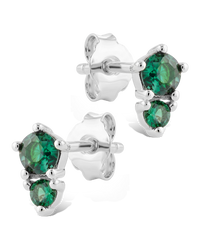Sienna Emerald Stack Studs