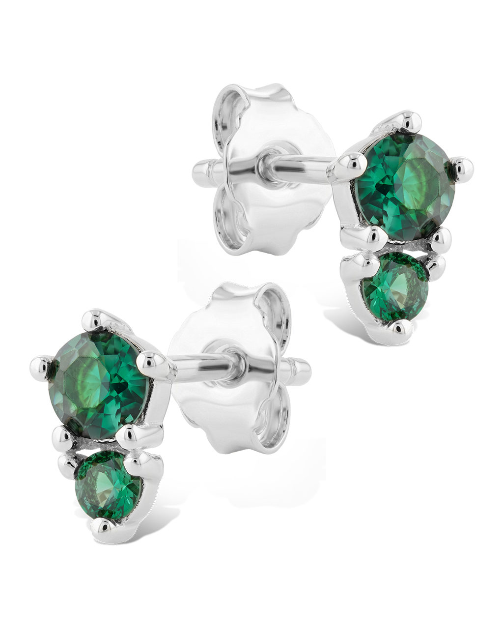 Sienna Emerald Stack Studs