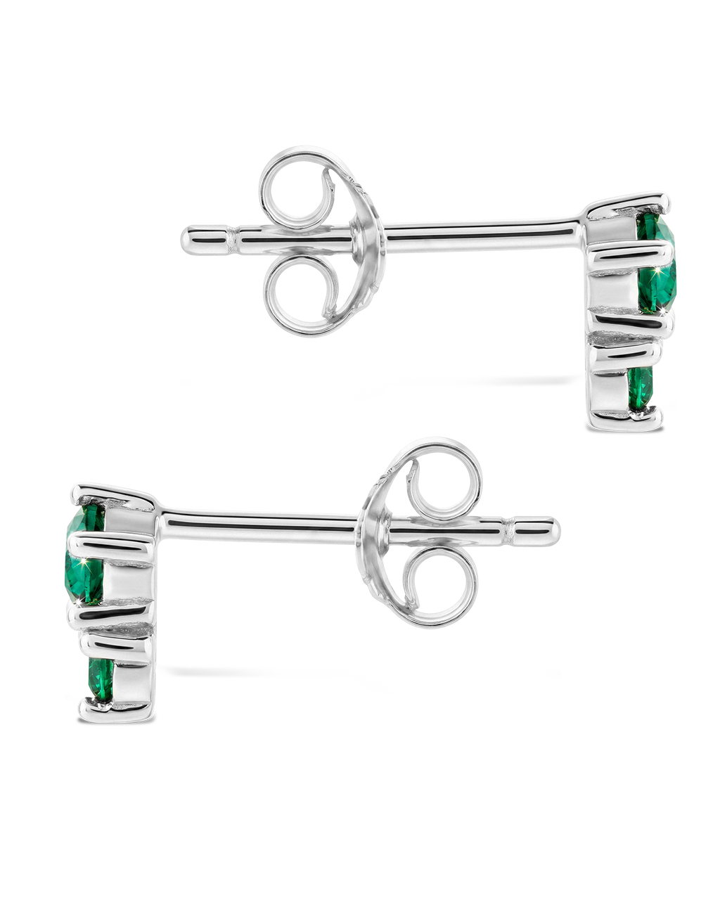 Sienna Emerald Stack Studs