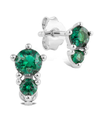 Sienna Emerald Stack Studs