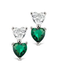Brittany Heart Duo Studs