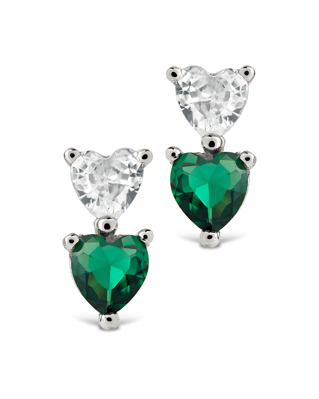 Brittany Heart Duo Studs