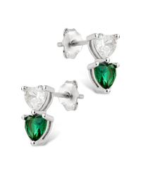 Brittany Heart Duo Studs